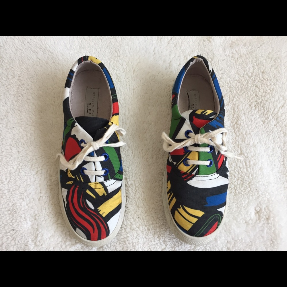 Stella McCartney Kids Paint Stroke Sneakers Sz 34